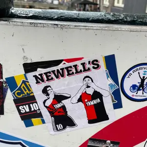 Newell's Old Boys football sticker #2691 found in this city