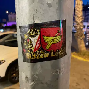 Widzew Łódź football sticker #2514 found in this city