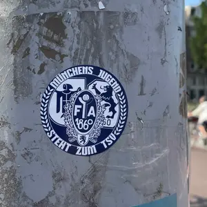 TSV 1860 München football sticker #2708 found in this city