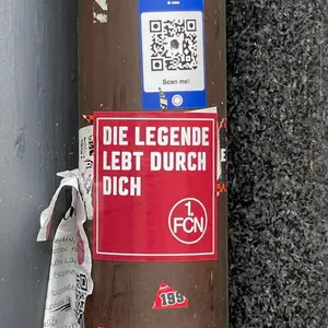 1 FC Nürnberg street sticker #1616 -- Germany football